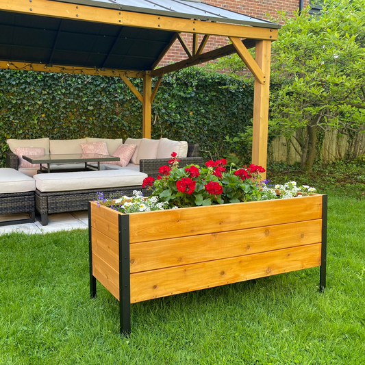 4 ft L × 1.5 ft W × 2 ft H Elevated Cedar Planter Box