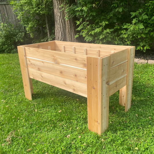 4 ft L × 2.5 ft W × 2 ft H Elevated Cedar Planter Box