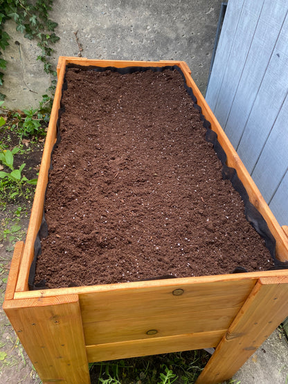 4 ft L × 2.5 ft W × 2 ft H Elevated Cedar Planter Box